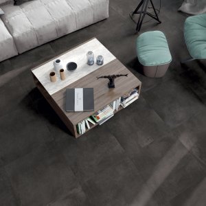 Keramische Terrastegel - Vesuvio Dark Rett. - Dark - 100x100x2 cm